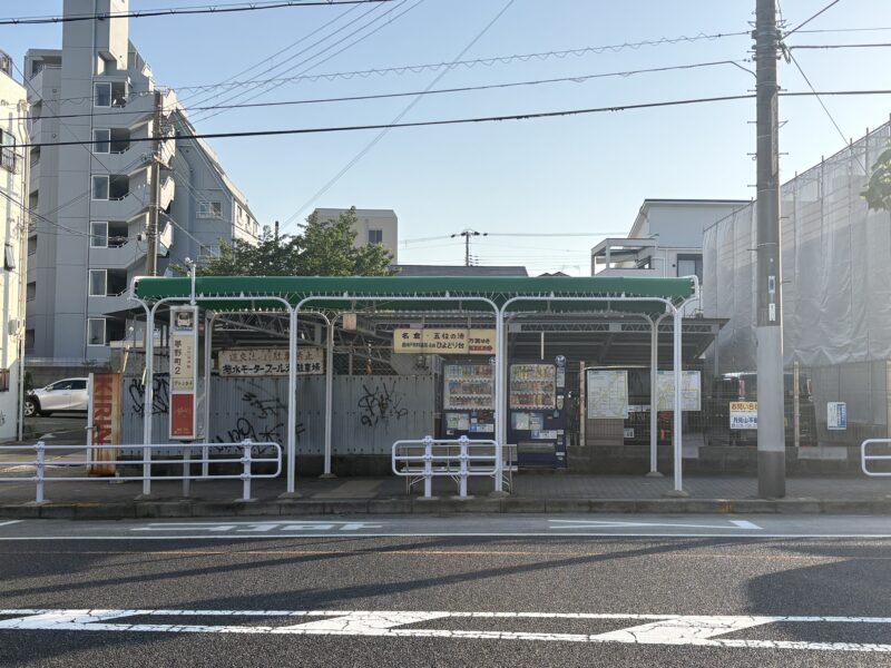バス停テント設置