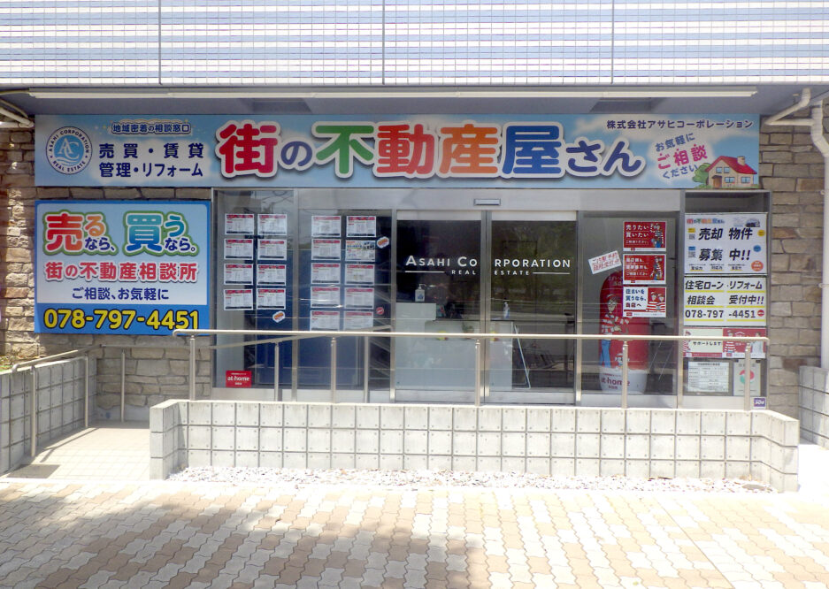 不動産屋さんの看板設置